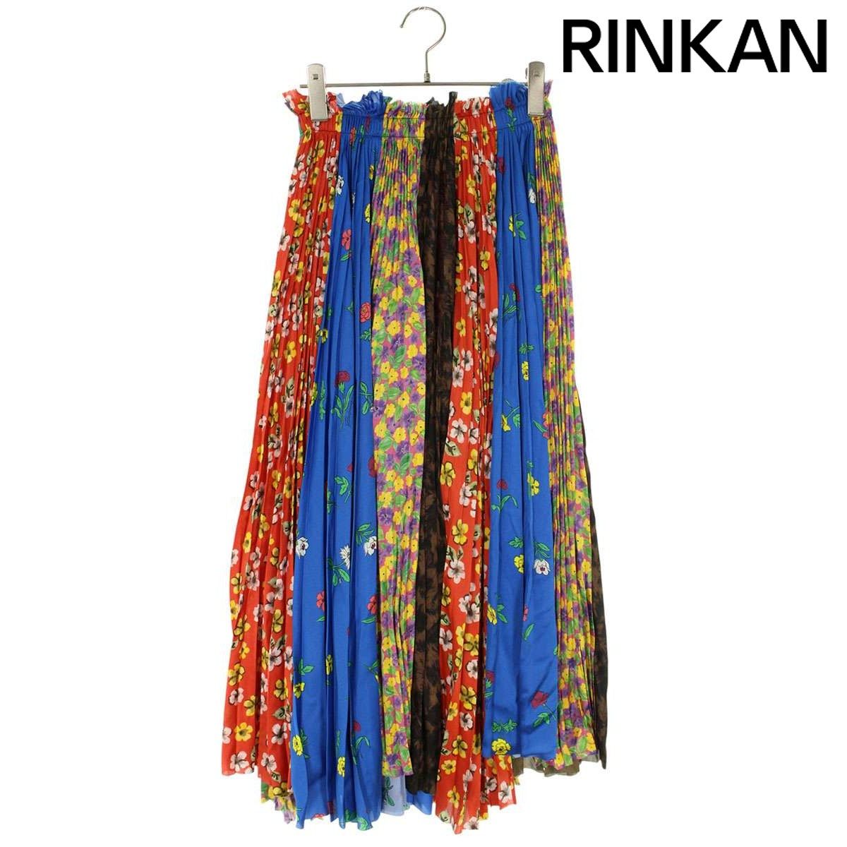 バレンシアガ 675502 TLL 88 総柄プリーツスカート レディース 34