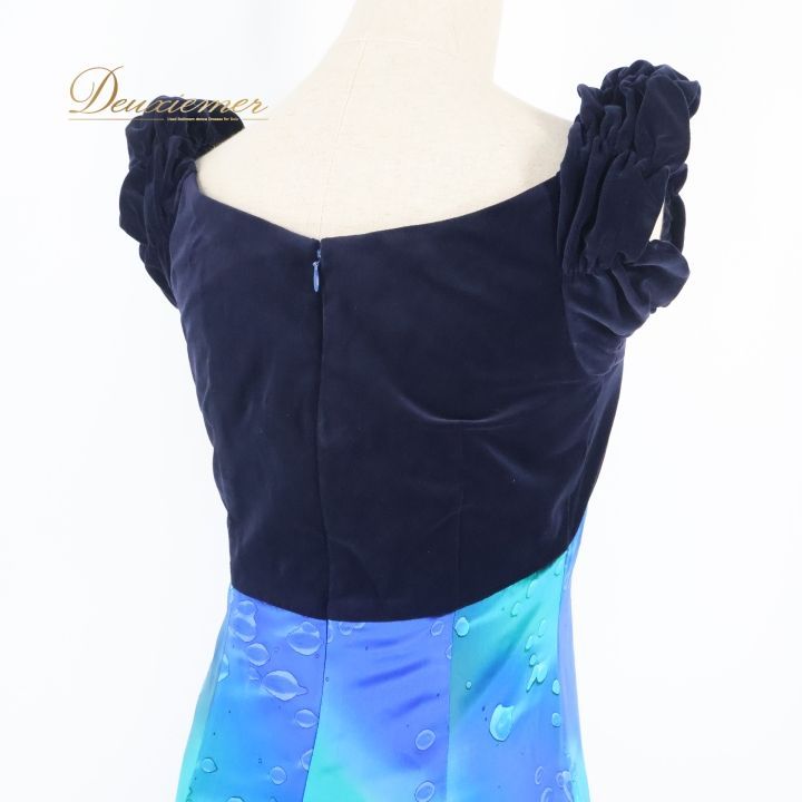 フラダンス 衣装 ワンピース ドレス ブルー系 アロハスタンダード