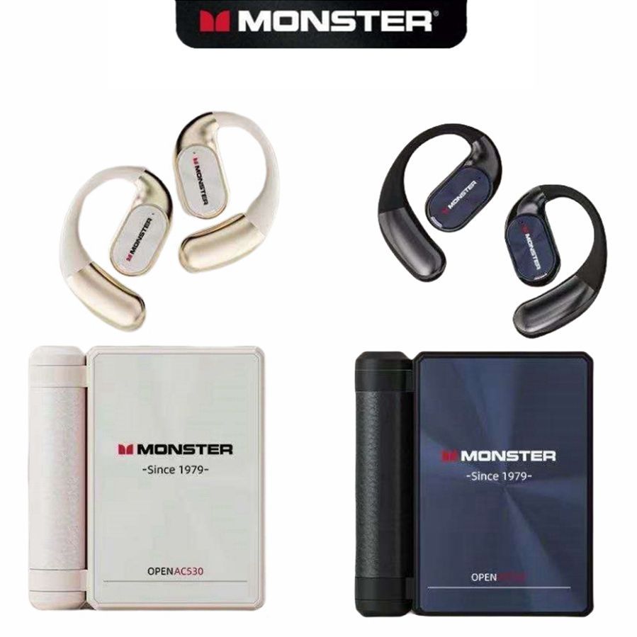 今話題の　MONSTER ワイヤレスイヤホン　ホワイト　価格相談受付 MONSTER ワイヤレスイヤホン 新品 オープンイヤー チタン合金 ノイズ