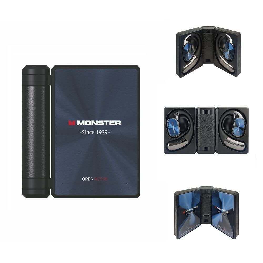 MONSTER ワイヤレスイヤホン 新品 オープンイヤー チタン合金 ノイズ