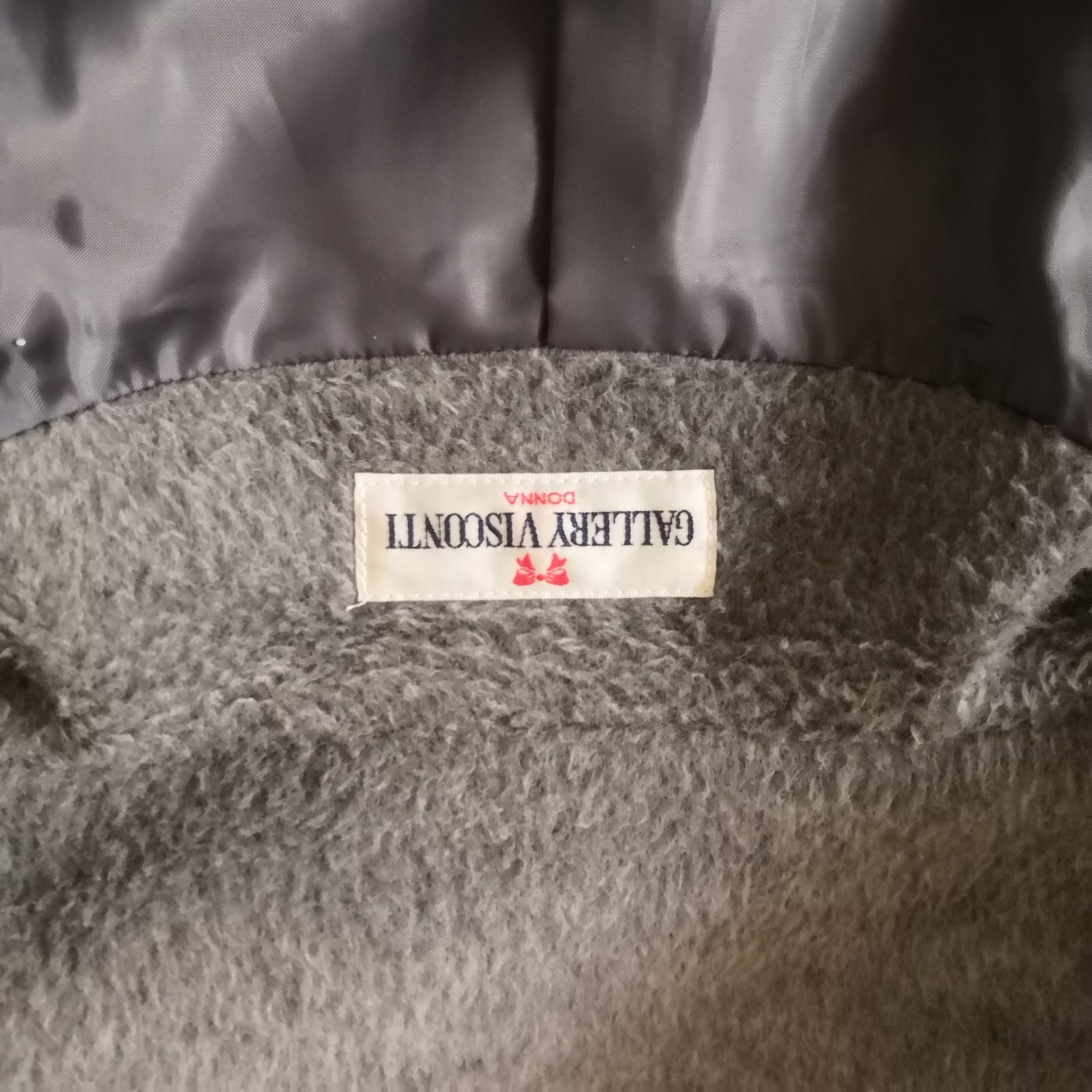 GALLERY VISCONTI 3サイズ GALLERY VISCONTI ギャラリービスコンティ コート グレー 可愛いリボン