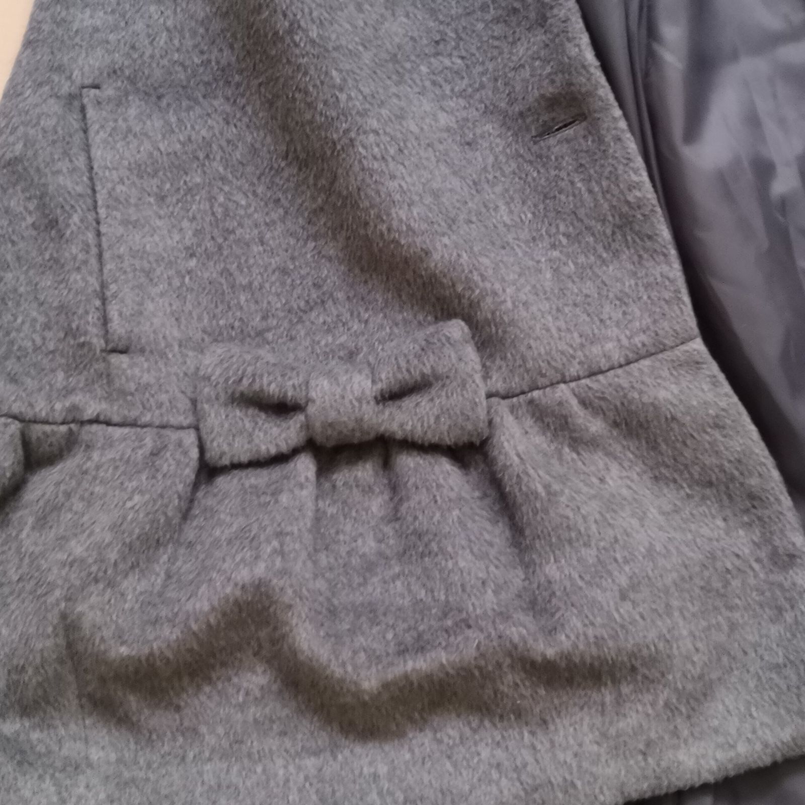 GALLERY VISCONTI ギャラリービスコンティ コート グレー 可愛いリボン