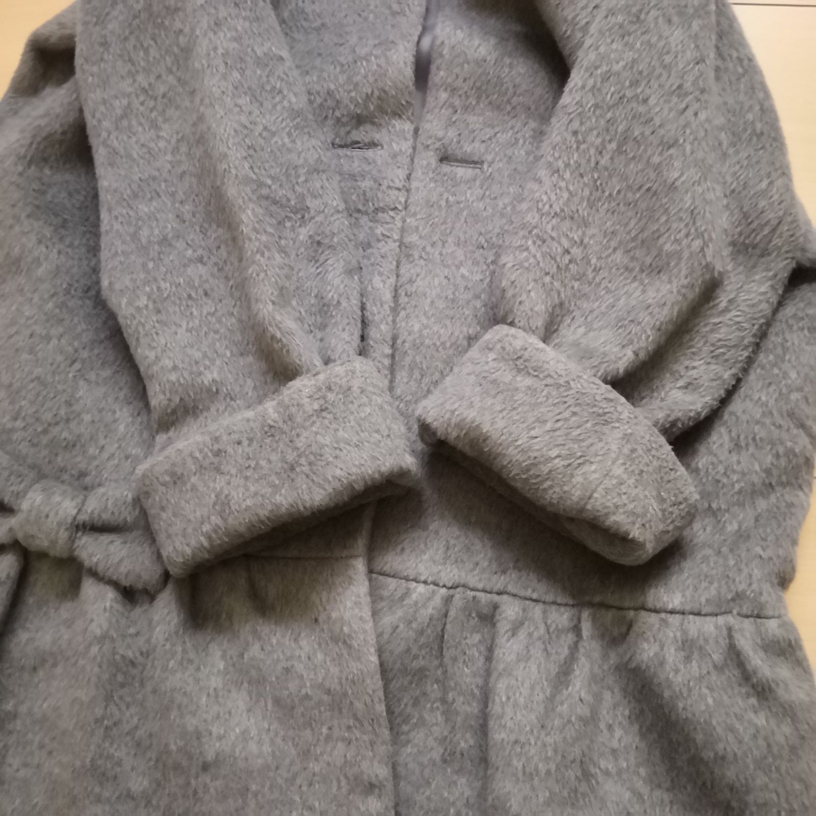 GALLERY VISCONTI ギャラリービスコンティ コート グレー 可愛いリボン