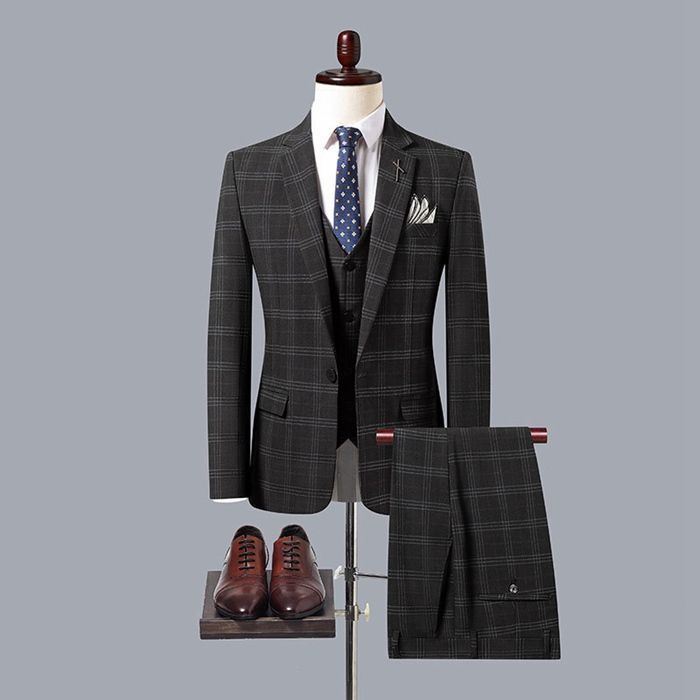 スリーピーススーツ メンズ 1つボタン スリム ビジネス 洗えるスラックス ジレ ベスト 秋 冬 春 3シーズン結婚式 卒業式 卒園式 パパ セレモニー 入社式 muqi 02