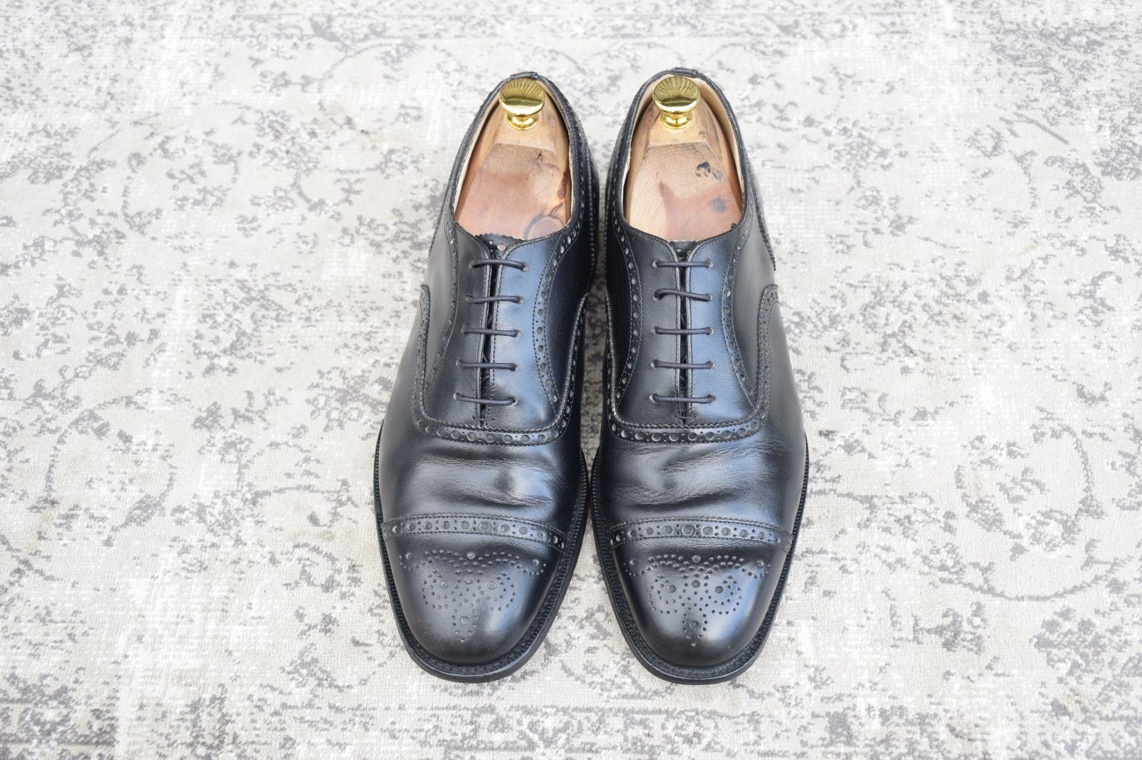 Church s チャーチ 4都市 Diplomat ディプロマット フルブローグ ストレート 内羽根 黒 ブラック UK 8 26 5 cm W 3426