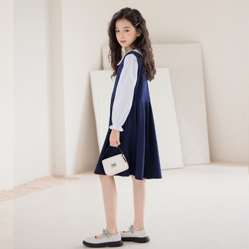 ワンピース フォーマル キッズ 女の子 白襟 丸襟 子供服 フレア 入学式 キャサリンコテージ TAK 子供 | ドレス 紺色 フォーマル(カラーホワイト)(ワンピース|キッズ