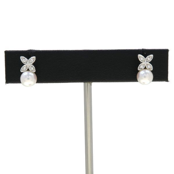 ミキモト パールダイヤピアス/アコヤ/PE-1392PU 【無料ギフト