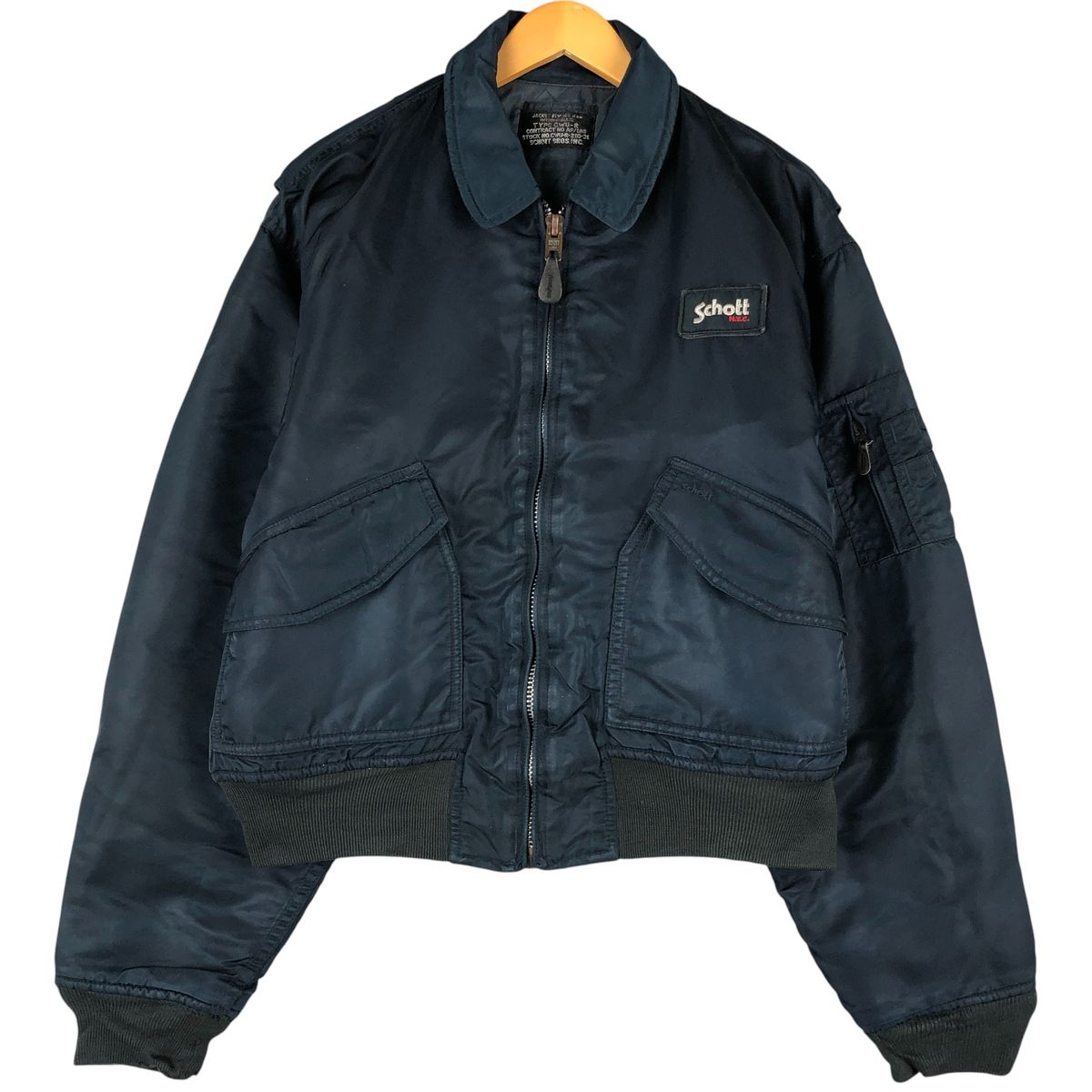 古着 民間品 ショット SCHOTT CWU-Rタイプ 中綿入り ミリタリー フライトジャケット メンズXL相当 eaa 603250