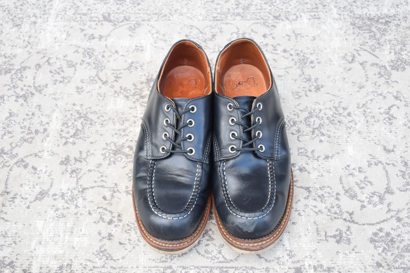 RED WING レッドウイング 8106 Classic Work Oxford モカシン Uチップ 外羽根 ワーク 黒 ブラック US 8 5 UK 7 26 cm W 3427