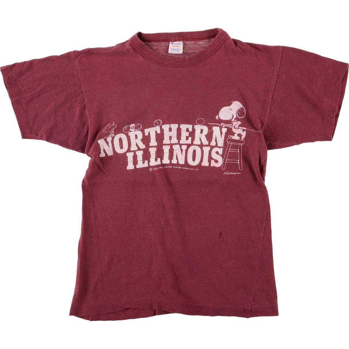 古着 80年代 チャンピオン Champion トリコタグ SNOOPY スヌーピー キャラクタープリントTシャツ レディースS相当 eaa 602446