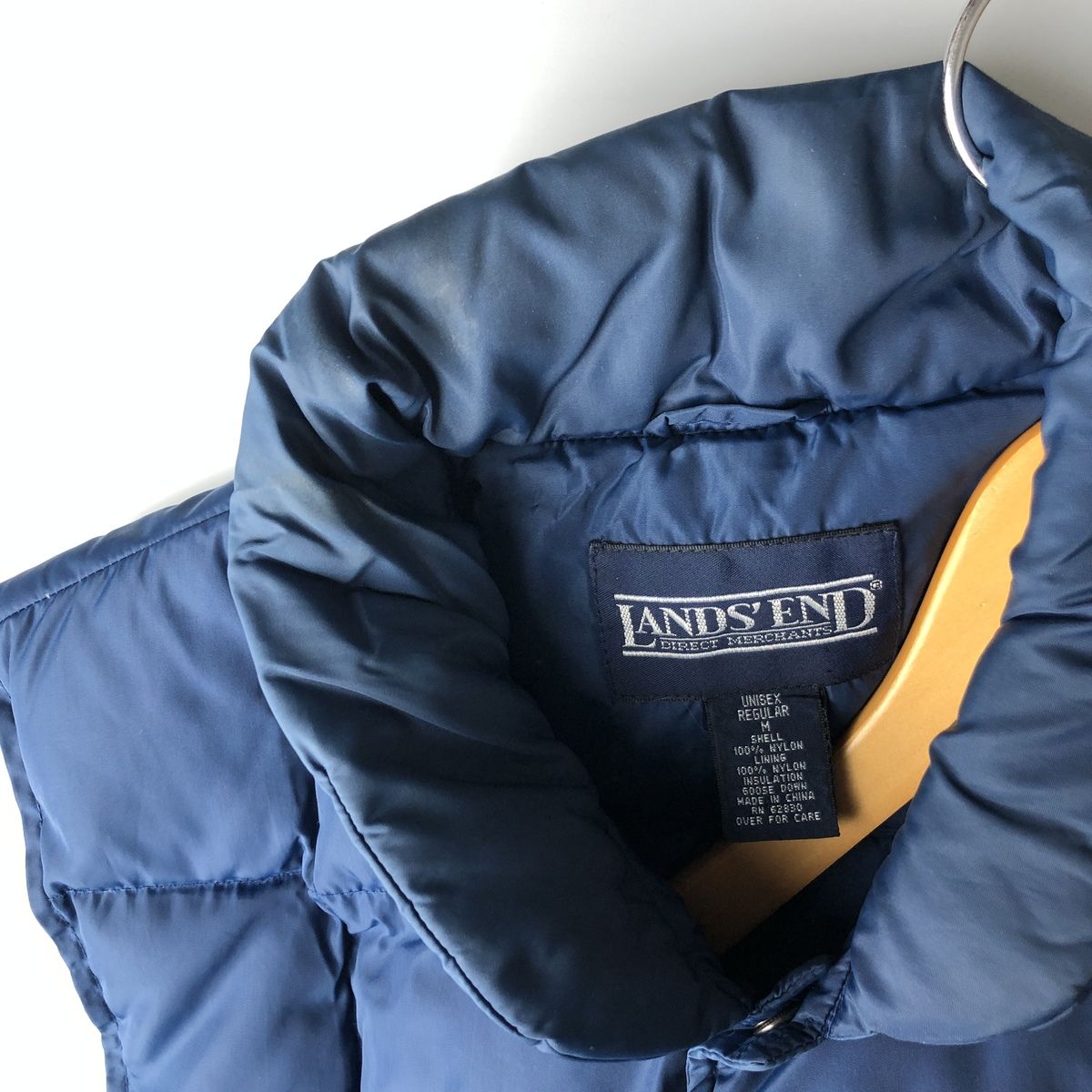 古着 80~90年代 ランズエンド LANDS' END グースダウンベスト メンズM