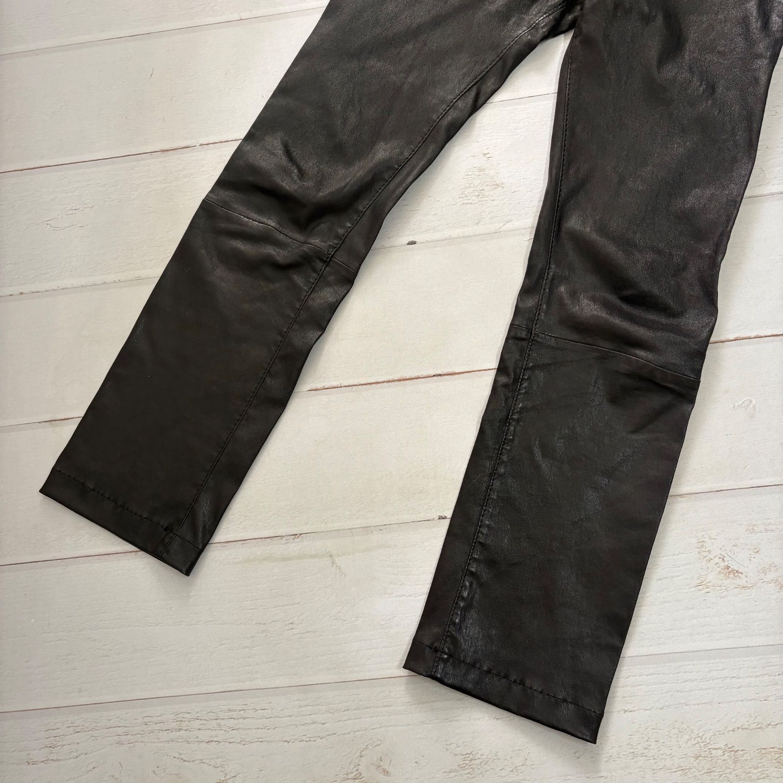 名作 07ss Dior homme ディオールオム レザーパンツ ラムスキン エディ