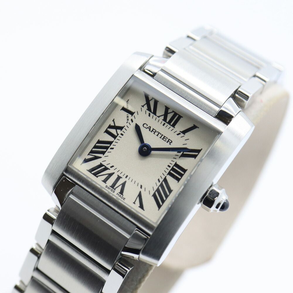 栄 カルティエ タンクフランセーズ SM シルバー レディース 腕時計