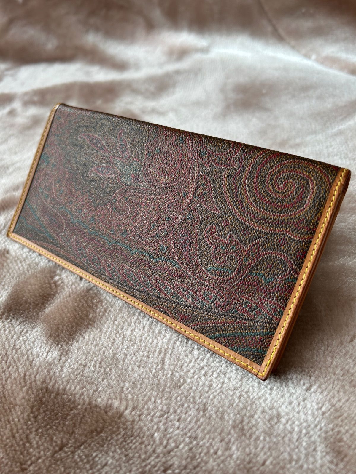 エトロETRO札入れ ロングウォレット フラップ式二つ折り長財布 二