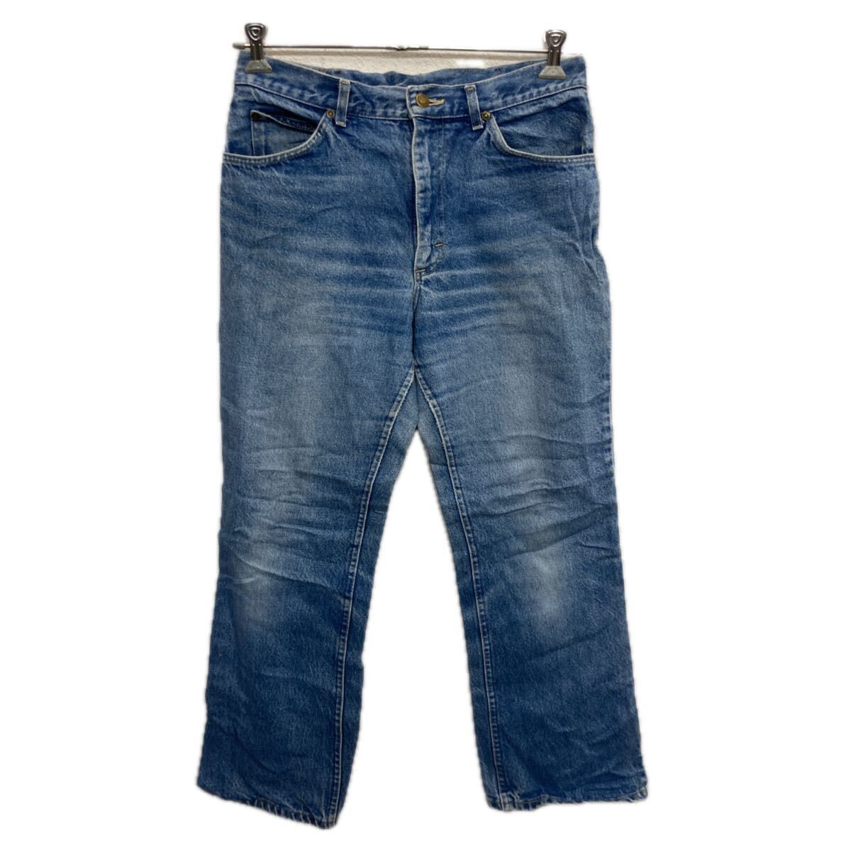 Lee デニムパンツ USA製 リー W33 90s - ブルー 古着 ジップアップ 