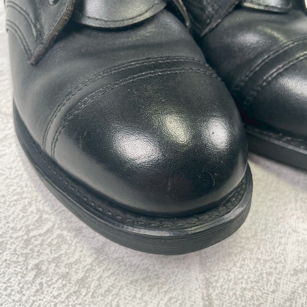  1991年製 U S ARMY 米軍 MILITLY ミリタリー フロントジップブーツ ストレート 外羽根 スチールトゥ 黒 ブラック US 6 5 25 cm相当 W 3430 ワークブーツ ブーツ 革靴