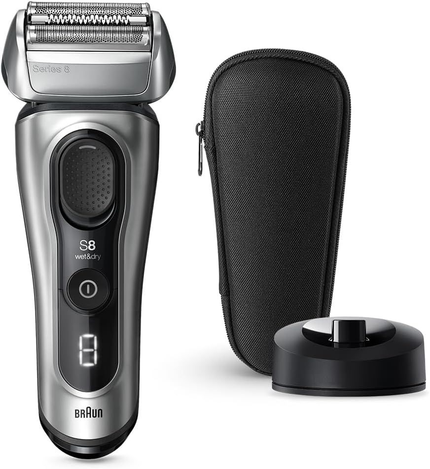 ブラウン 刃 メンズシェーバー 髭剃り 電気シェーバー シリーズ8 マットシルバー 充電スタンド シェーバーケース付き