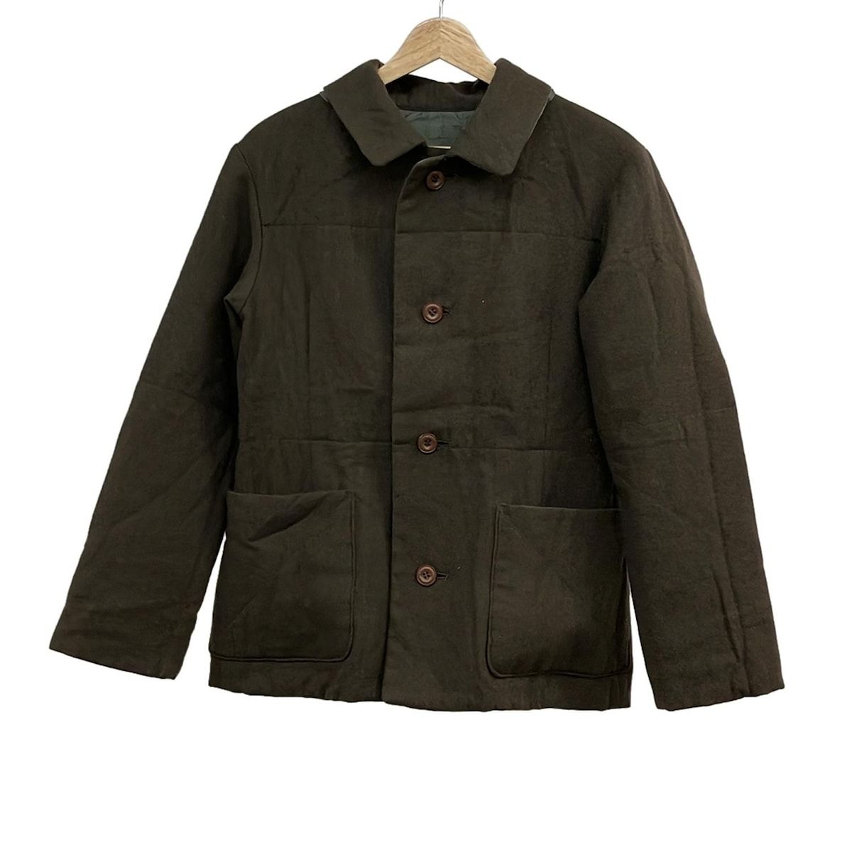 Plantation プランテーション コート サイズM レディース カーキ ダークグレー 長袖 リバーシブル 中綿 冬