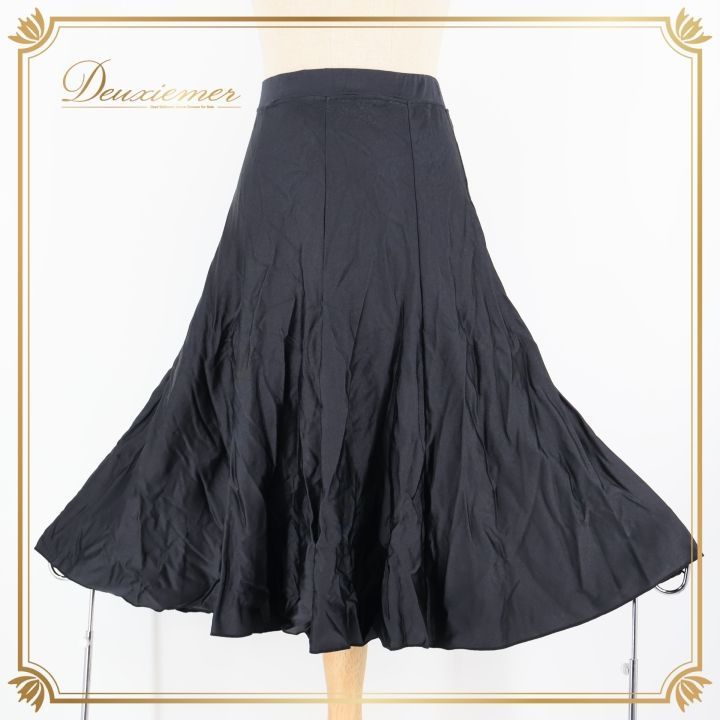 社交ダンス 衣装 スカート ブラック系 チャコット Chacott 黒 光沢