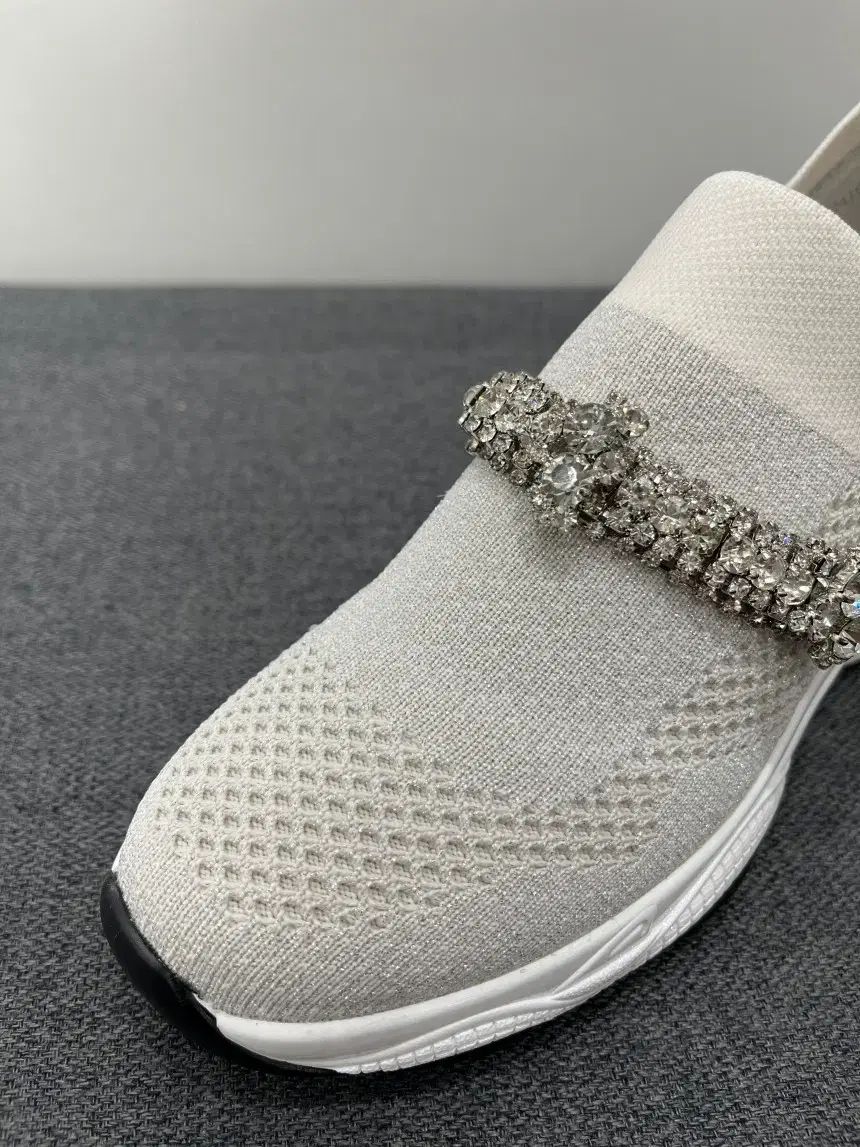 MISOPE レディース ダイヤモンドアート装飾 厚底 スリッポン