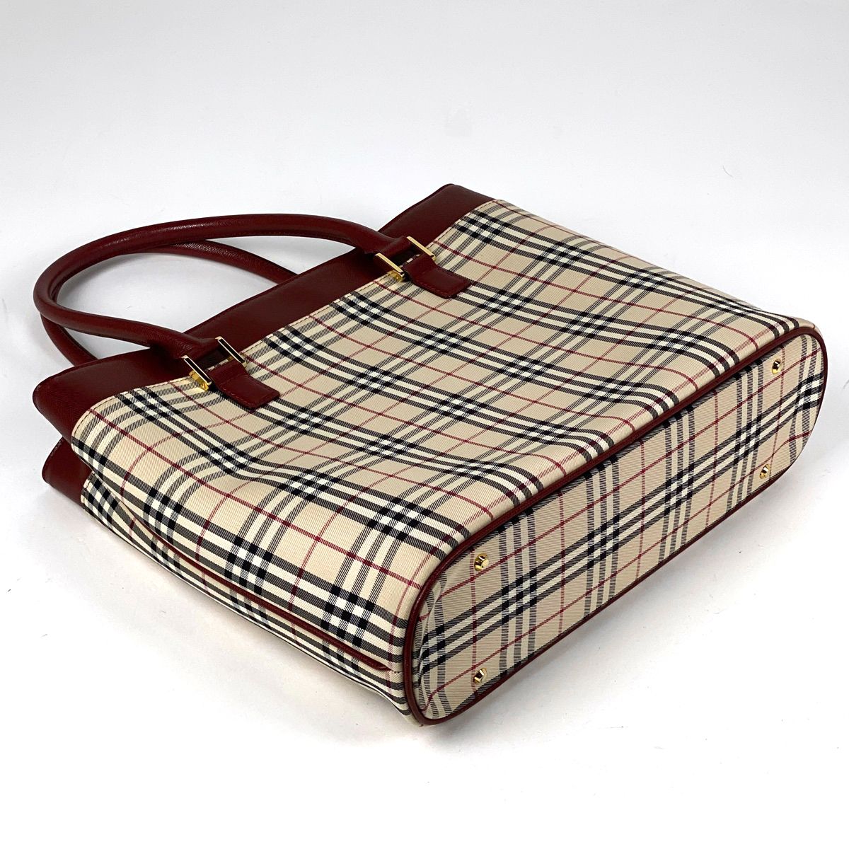 バーバリー BURBERRY チェック柄 ハンドバッグ トートバッグ ノバ 