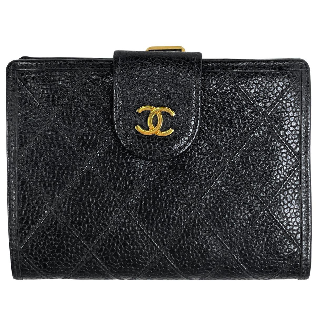 シャネル CHANEL ココマーク 二つ折り財布 がま口 ビコローレ 二つ折り