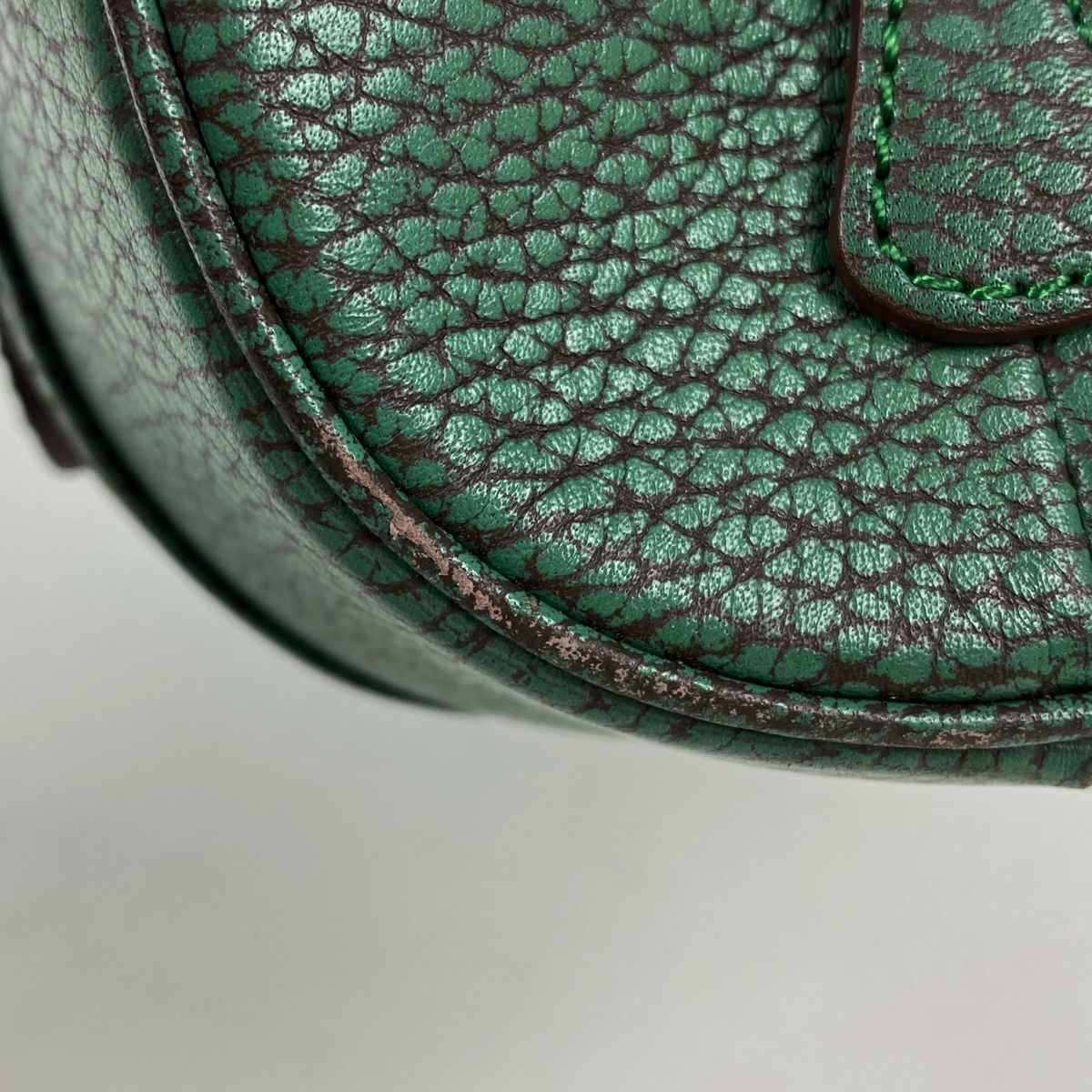 ロエベ LOEWE ロゴ ハンドバッグ 手提げ ハンドバッグ レザー グリーン