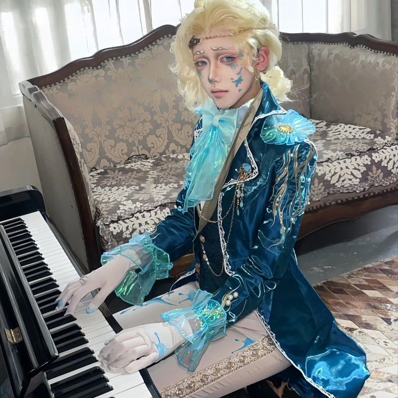 第五人格 コスプレ衣装 作曲家 幽霊帆 豪華14点フルセット 稀世時装 ゲームキャラクター完全再現 男女兼用 仮装 撮影会 舞台衣装 推し活 イベント用 高品質デザイン プレゼントにも最適