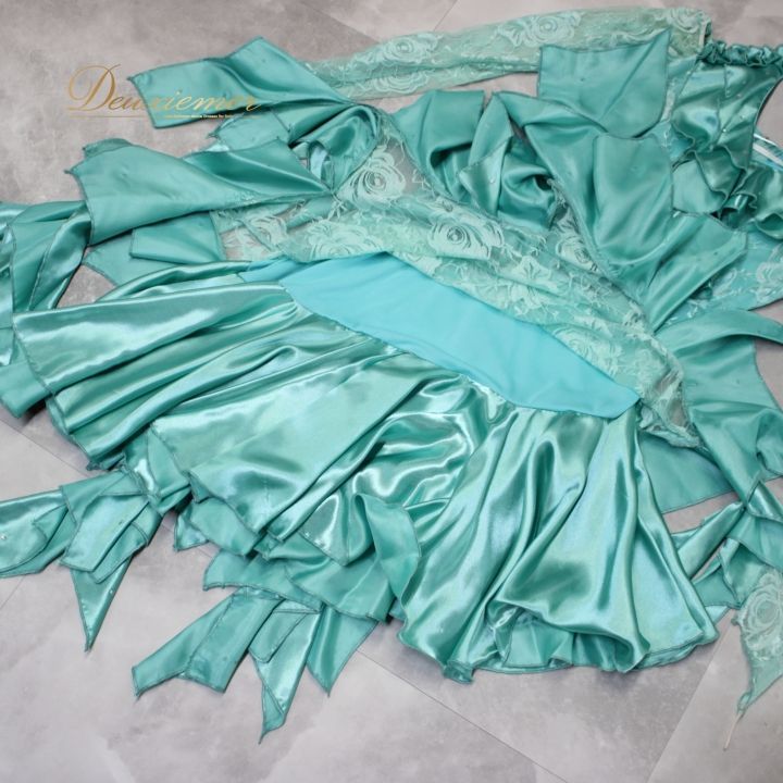 社交ダンス 衣装 ラテン ドレス ワンピース パーティ衣装 ミント