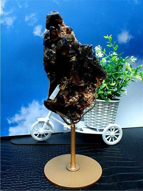 AAA級【魔除け】◇天然モリオン(黒水晶）クラスターYT5C6/114C14D