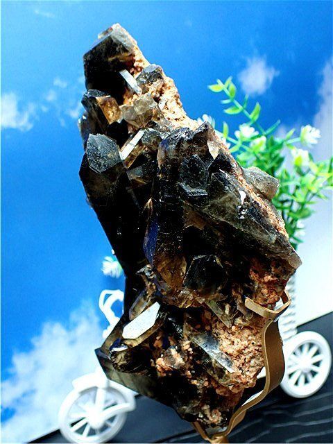 AAA級【魔除け】◇天然モリオン(黒水晶）クラスターYT5C6/114C14D