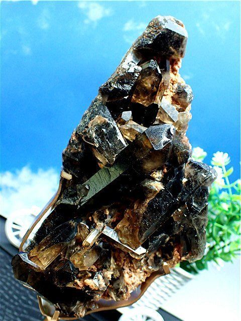 AAA級【魔除け】◇天然モリオン(黒水晶）クラスターYT5C6/114C14D