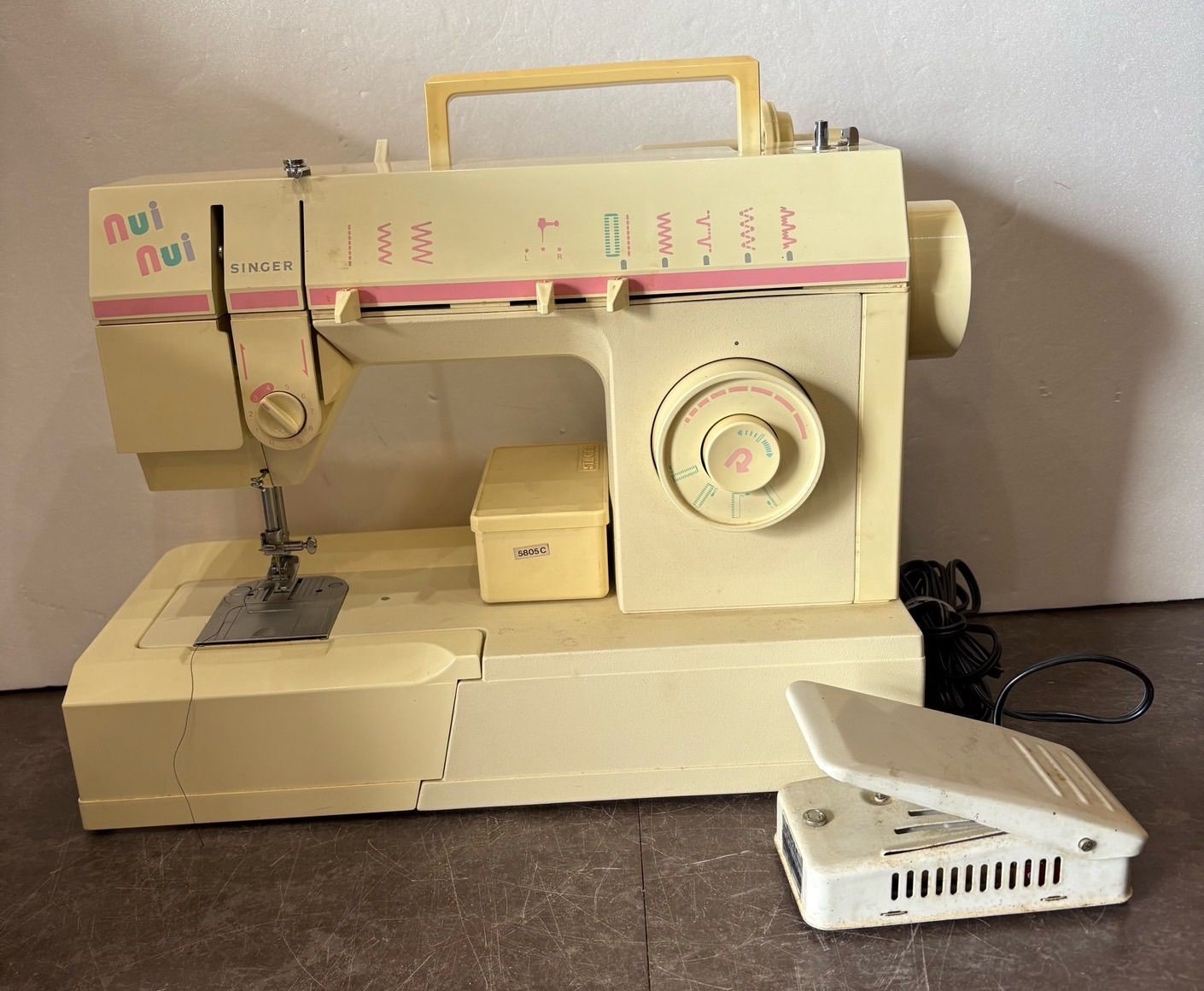 SINGER 電動ミシン nuinui 5805 C 足踏み 昭和レトロ