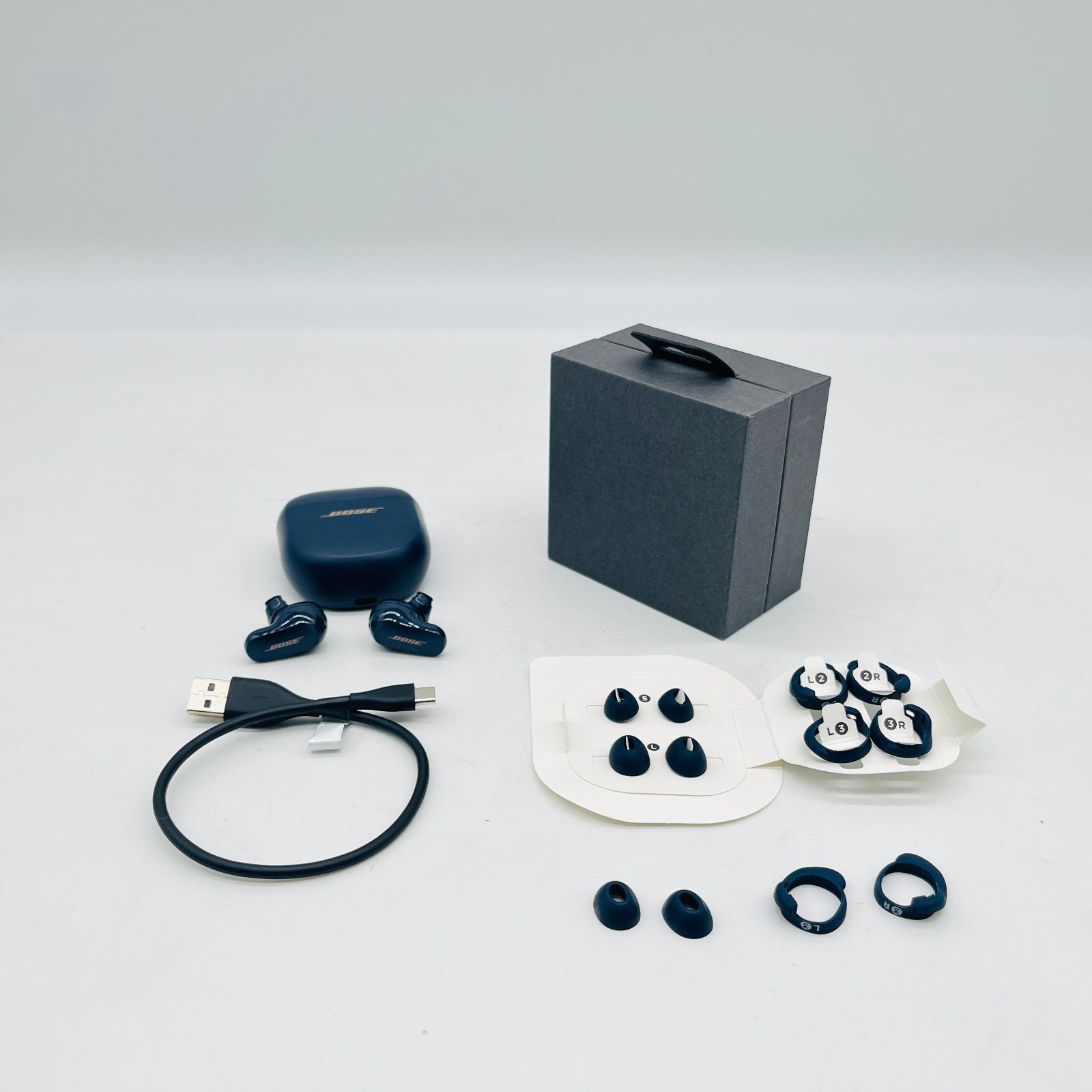 Bose QuietComfort Earbuds II ワイヤレスイヤホン Bluetooth ノイズキャンセリング マイク付 タッチ操作 防滴 IPX 4 ミッドナイトブルー