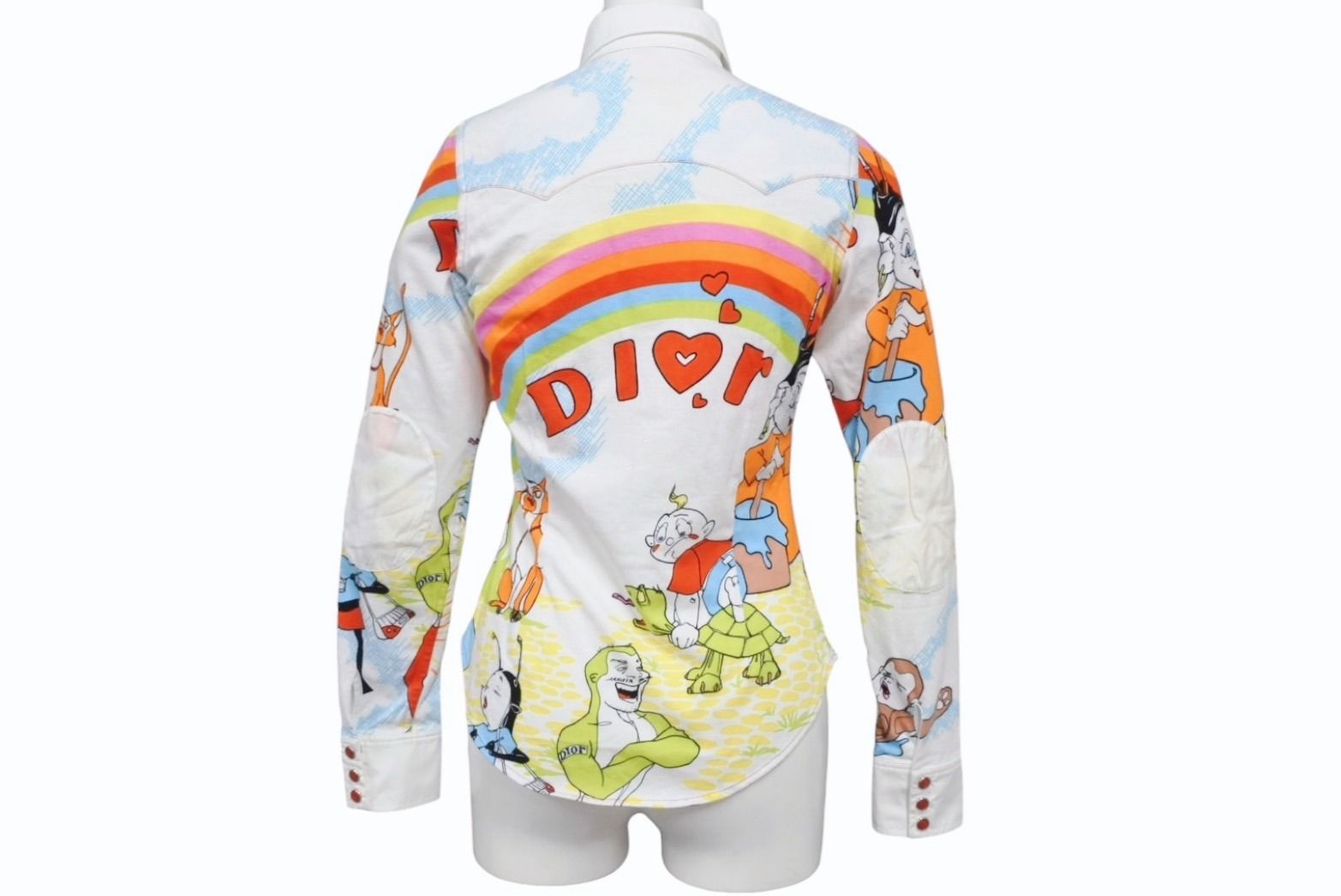 Christian Dior クリスチャンディオール ウエスタンシャツ 長袖 2P12055072 サイズ36 カートゥーン ガリアーノ期 美品 中古 4b009887 Christian Dior クリスチャンディオール ウエスタンシャツ 長袖