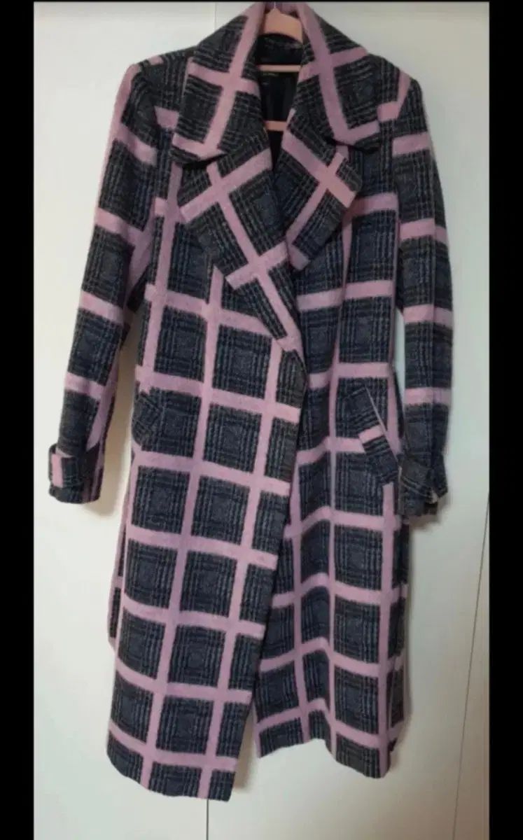 イギリス ブランド LIver Island ピンク CHECK ロング コート UK 6