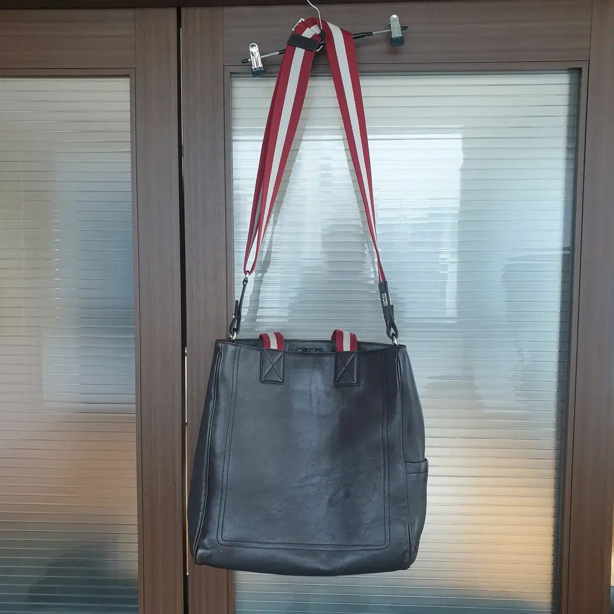 バリー ダークブラウン オーバーサイズ トート ショルダーバッグ クロスバック