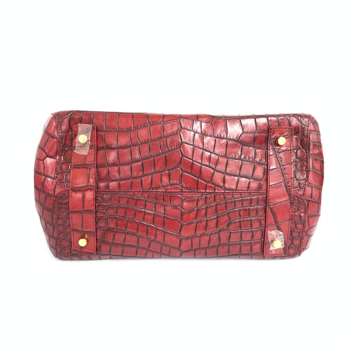 未使用品LEATHER JEWELS クロコ型押し 2WAYバッグ ブルー系 | APPS 