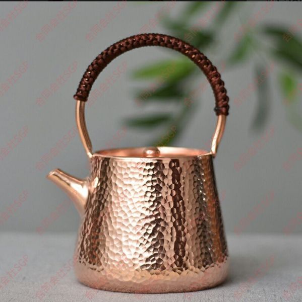 紫銅 ティーポット 茶壺 茶こし付き ティーウォーマー ハンドメイド