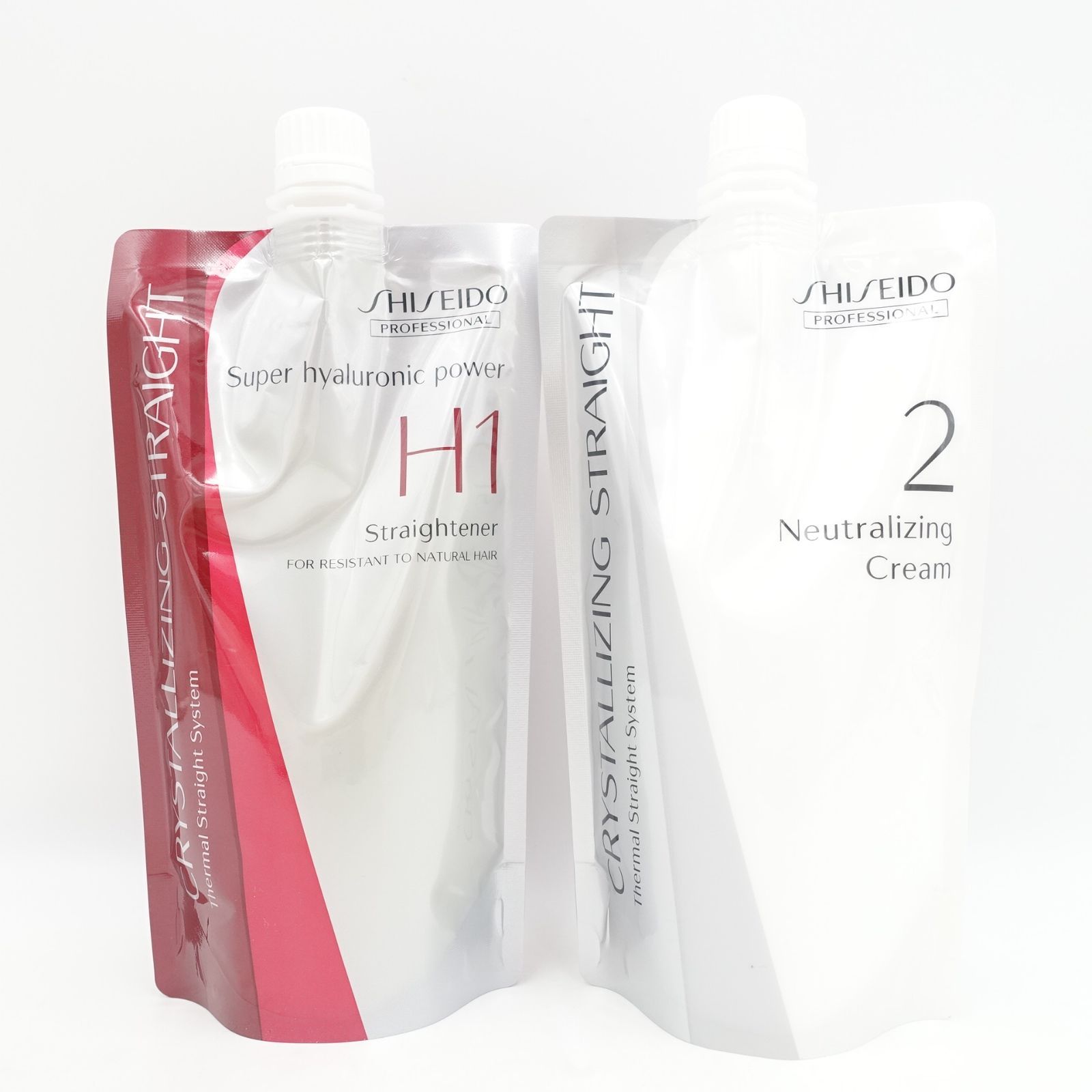 未使用品】資生堂 クリスタライジングストレート α H 1液＆2液 各400g