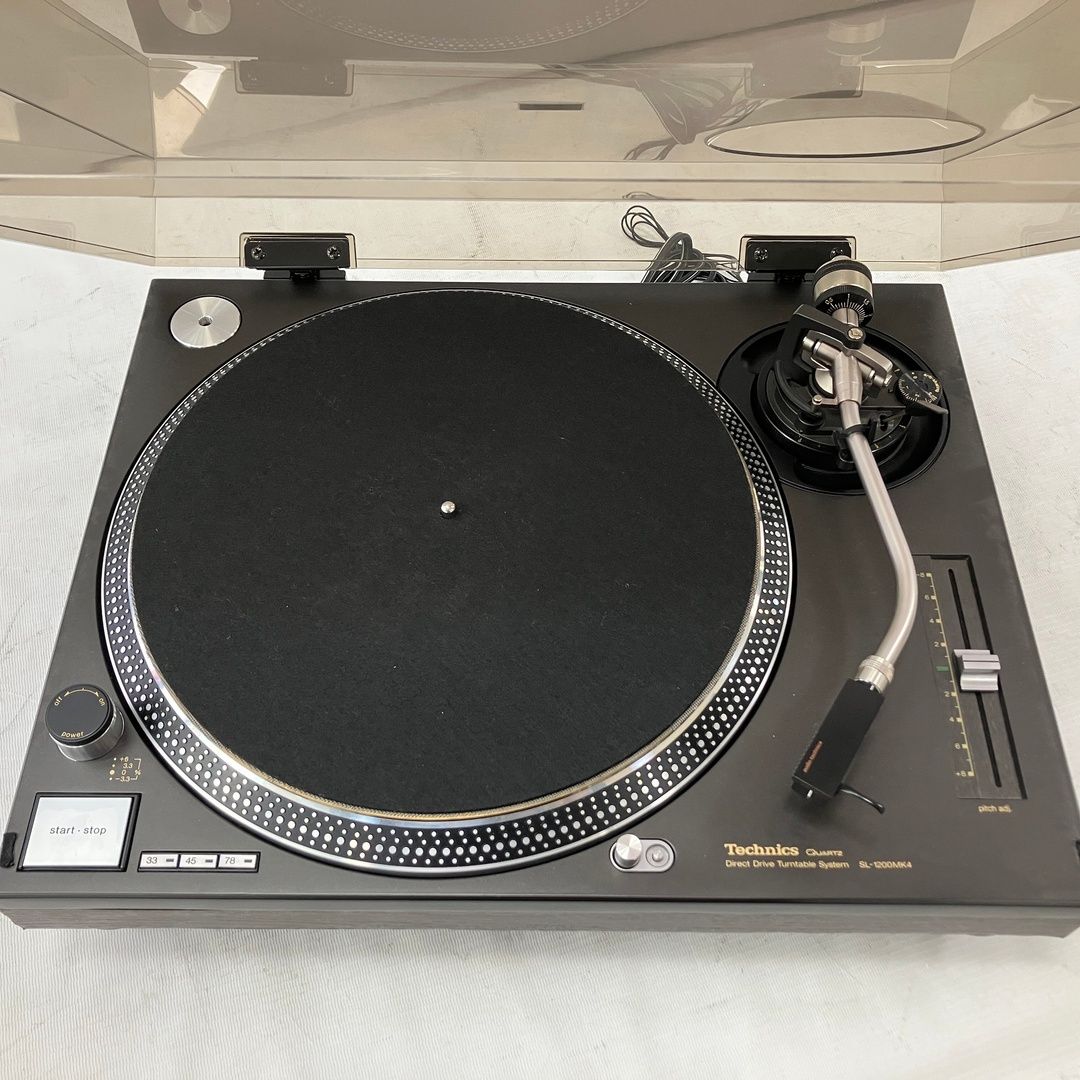 Technics SL 1200 MK 4 ターンテーブル レコードプレーヤー テクニクス 音響機材 ダストカバー付