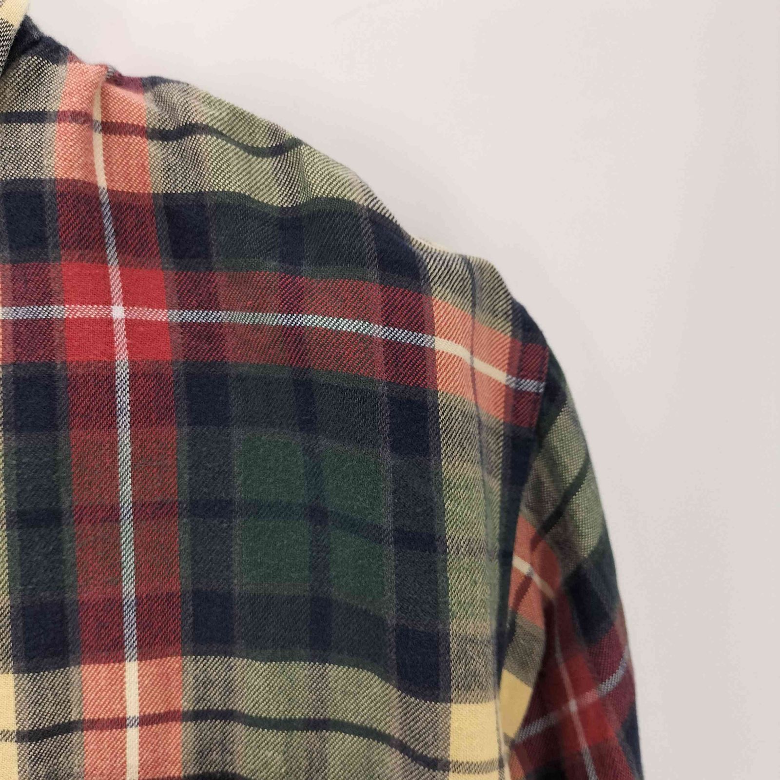 エルエルビーン L.L.Bean 80-90S USA製 C246 マドラスチェック ボタン 