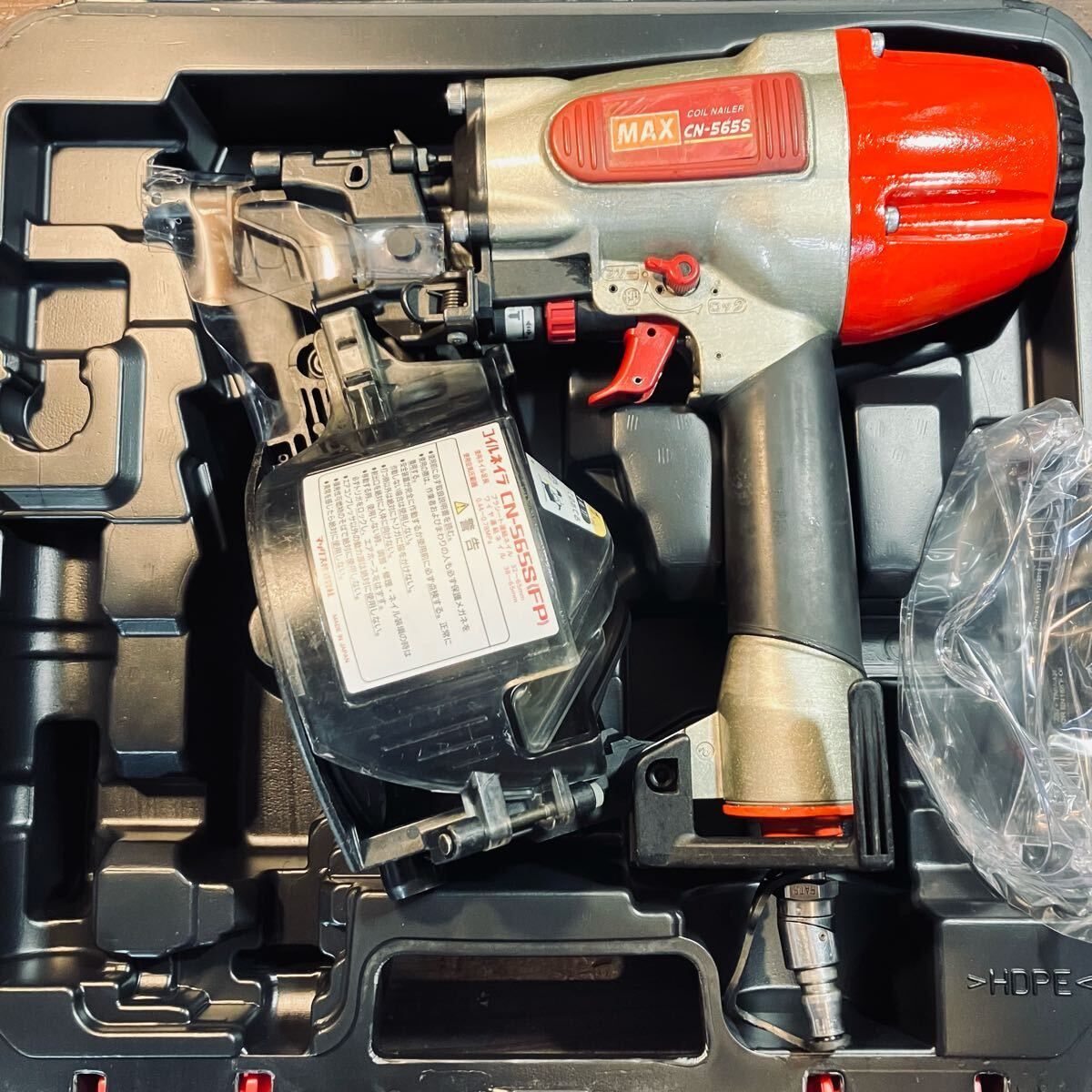 7日保証 整備品 消耗部品多数交換 MAX マックス 常圧 65 mm コイルネイラ CN-565 S FP ケース付き 動作良好