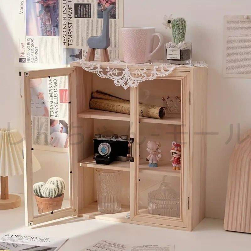 収納ラック ショーケース 卓上 木製 コレクションケース ディスプレイ