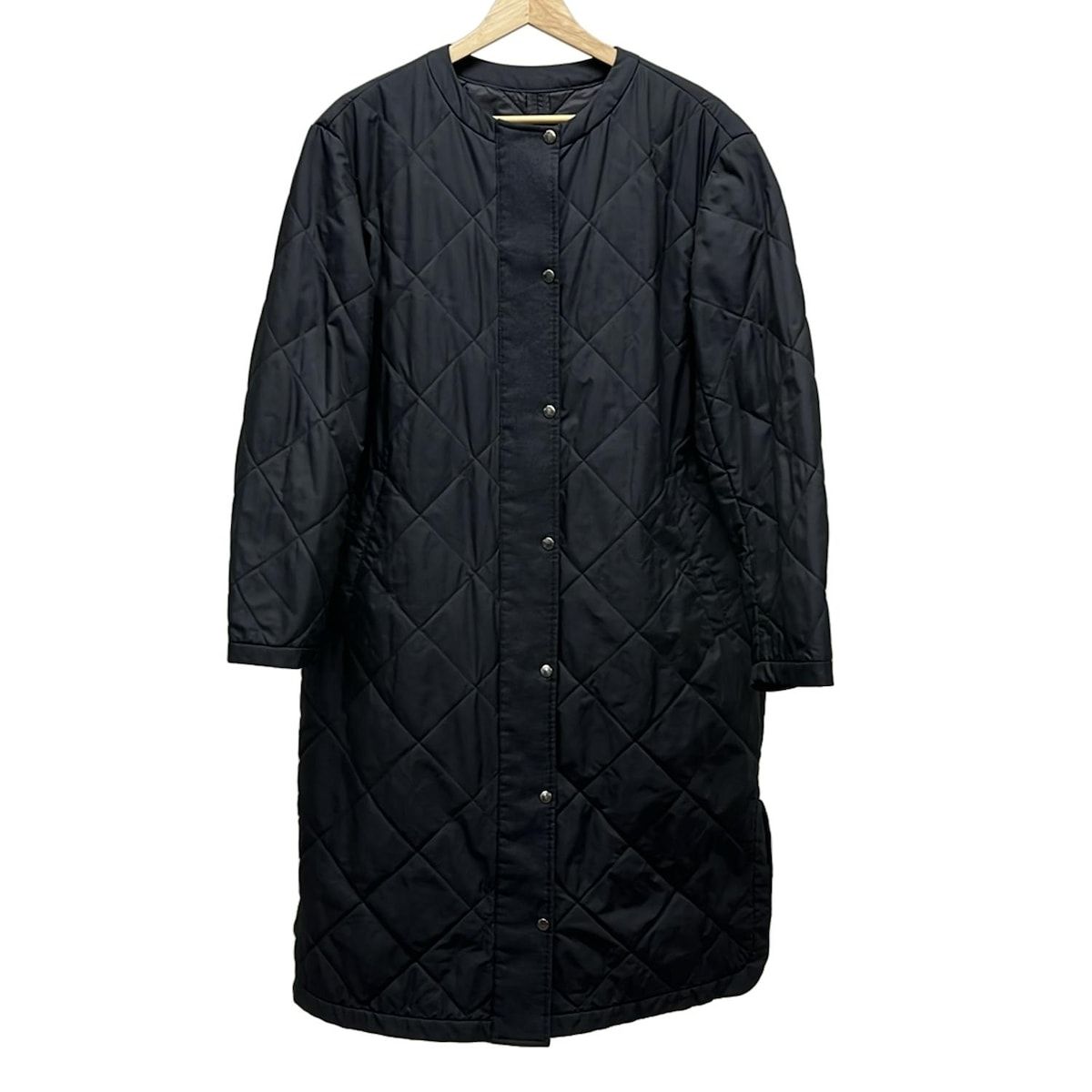 23区 ニジュウサンク コート サイズ44 L レディース 黒 長袖 キルティング 中綿 冬