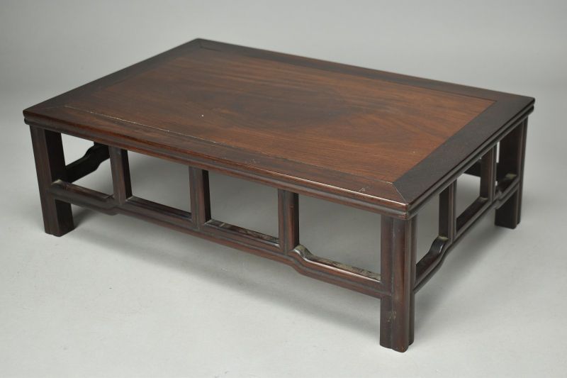 蔵A 5798 中国古美術 唐木四方卓 盆栽卓