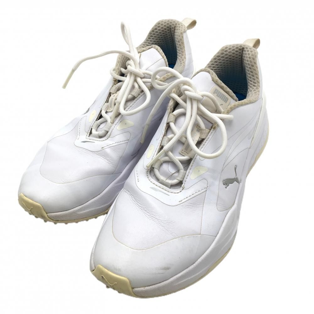 美品】プーマ ゴルフシューズ 白 GSファスト 376584-02 スパイクレス