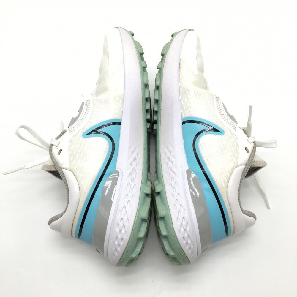 ナイキ ゴルフシューズ 白 ライトブルー インフィニティプロ2 DM 8449 114 スパイクレス メンズ 26 0 ゴルフウェア NIKE