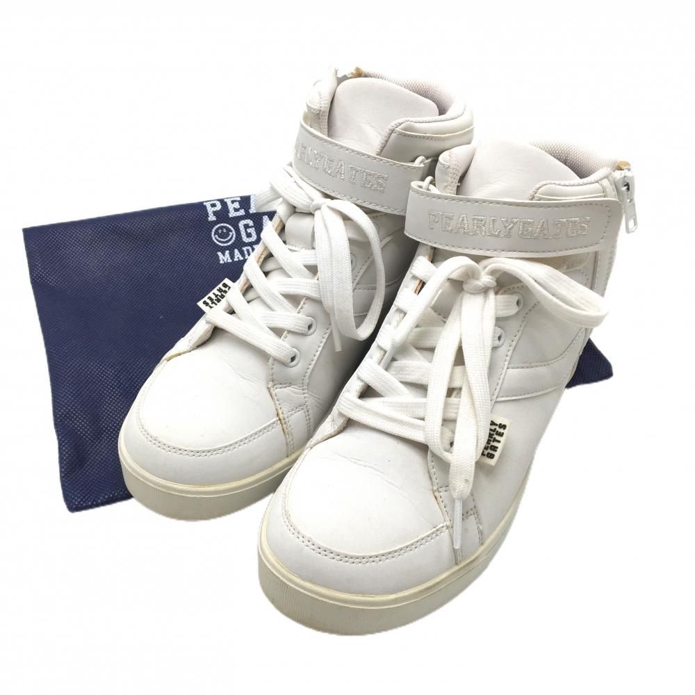 パーリーゲイツ ハイカットゴルフシューズ 白 053-9992302 レディース
