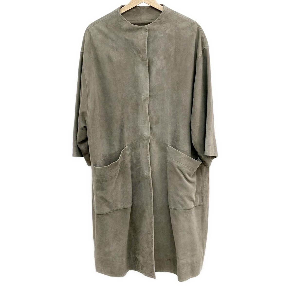 DAMAcollection ダーマ コート サイズ11 AR M レディース グレーベージュ 長袖 スエード HIROMI OSHIDA 秋 冬